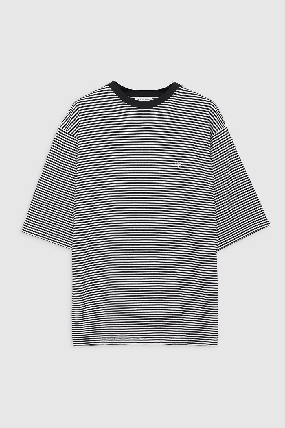 Bo Tee Black and White Stripe