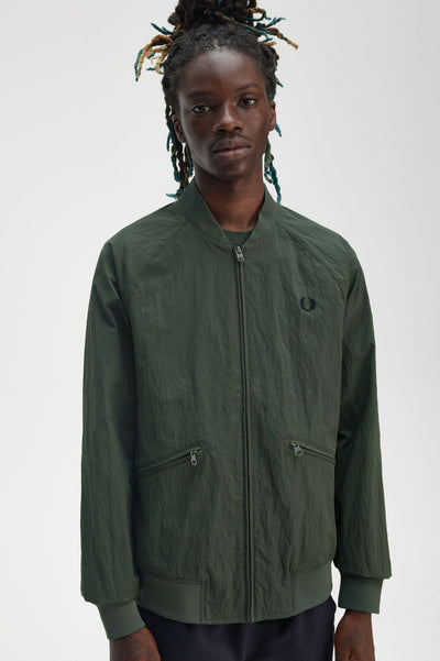 Textured Tennis Bomber Green