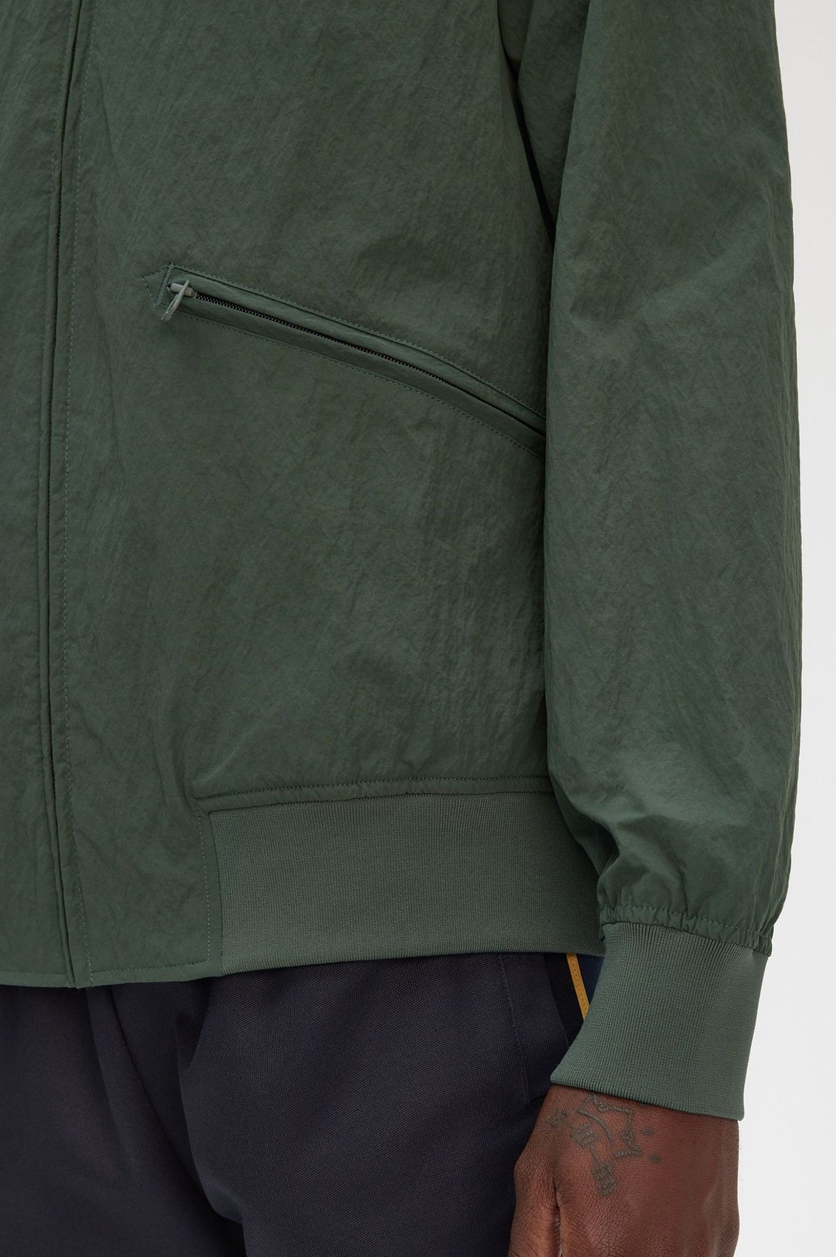 Textured Tennis Bomber Green