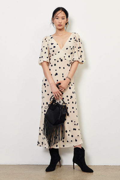 Delize Dots Dress - Ecru