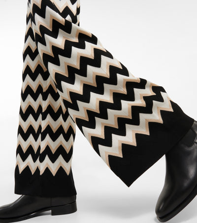 Zig Zag Pants Black Cream